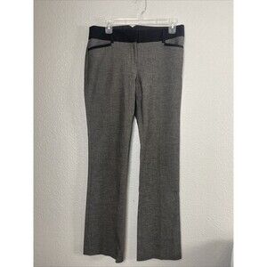 Express Womens Pants Gray Black 6 Columnist Barely Boot Low Rise Polyester Blend